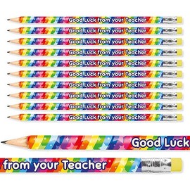 12 Good Luck From Your Teacher Gift Childrens Pupils School Teachers Reward Pencils Primary Teaching Services