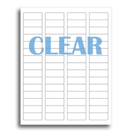 Crystal Clear Return Address Labels for Laser Printers - 2/3" x 1 3/4" - 60 per Sheet - 10 Sheets / 600 Labels