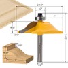 Exqutoo 3PCS 1/4" Shank Router Bit Set, Raised Panel Cabinet