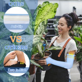 Mukum 4 Pairs Cooling Arm Sleeves Protection for Women with Thumb Hole UV Sun Protection Sleeves Arm Sleeves for Women Men Outdoor Sports