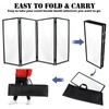 NULTRUMA Portable DJ Facade Booth with Foldable Cover Screen, Black