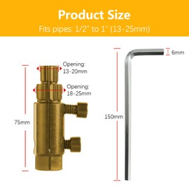 UwinVwin Broken Pipe & Valve Thread Extractor – Heavy-Duty Faucet Removal Tool for 1/2”, 3/4”, 1” Pipes, Stripped Screws & Damaged Bolts (Gold)