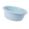 LAVEN Round Plastic Wash Basin, Blue, Lightweight, Easy to Clean,