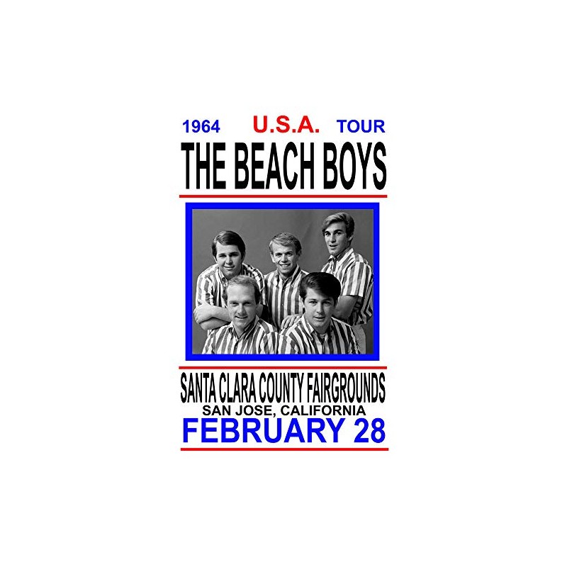 Beach Boys Replica 1964 Concert Poster