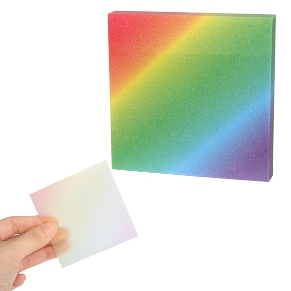 MOLOVA Transparent Sticky Notes- 3x3 Inches, 100 Sheets, Self-Stick-Notes, Colorful