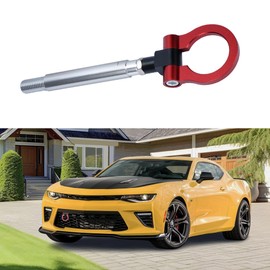 awliye Tow Hooks Compatible with 2016-up 6th Gen Chevy Camaro, Track Racing Style Front Tow Hook, Folding Screw On Aluminum Car Tow Hook Ring Towing Compatible with Chevy Camaro 6 Generation 2016-2022