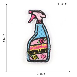 Unbranded F boi repellent phuck boy feminist spray H2.5" embroidered iron on patch 3524