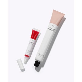 Le Monde Gourmand Crème Vanille Hand Cream (2 fl oz) and Chérie Cerise Le Gloss (0.3 oz) Set - Bundled in Giftable Box