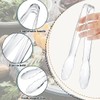 Clear Kitchen Tongs, 6 Pcs - 8.85in/22.5cm Buffet Plastic Disposable