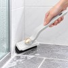 360° Rotating Grout Cleaning Brush with Scraper – Hard Bristle