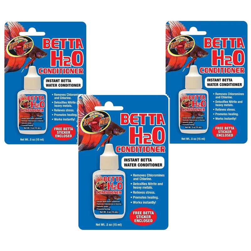 Zoo Med Betta H2o Water Conditioner .5oz (3 Pack)