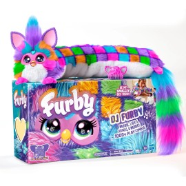 FURBY DJ Interactive Toy Neon Star Snuggly Electronic Plush Toy Music & Lights