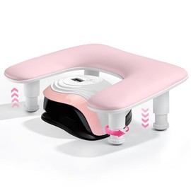 CGBE Reposabrazos para Uñas con 4 Soportes Ajustable Cojín de Cuero,mesa para manicurista,Reposamanos en forma de U para Salón de Uñas Hogar - Diseño 