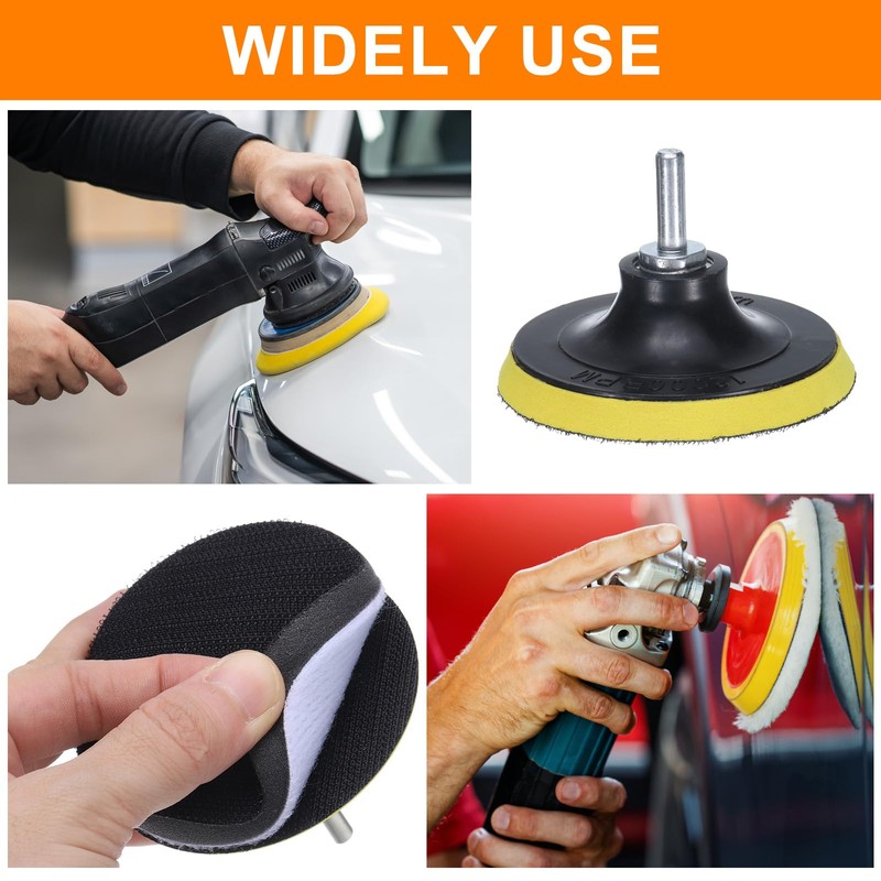 sourcing map 4 Inch Hook and Loop Sanding Disc Pads