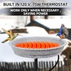Feemiyo Heated Bird Bath for Outdoors for Winter, 75W Bird