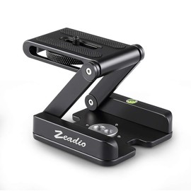 Zeadio Foldable Quick Release Metal Plate with 1/4 Inch Screw for Tripod, Monopod, Slide Rail, Stabilizer, DSLR, SLR Camcorder etc
