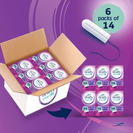 Lil-Lets Non-Applicator Super Plus Extra Tampons X 84 | 6 Packs of 14 | Very Heavy Flow