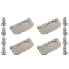 4pcs Flush Ring Pull Zinc Alloy Cabinet Drawer Pull Handle,