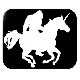Bigfoot Riding a Unicorn TP161 6 inch decal sticker sasquatch horse