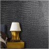 Kimhan Black Peel and Stick Wallpaper Removable Crocodile Self Adhesive
