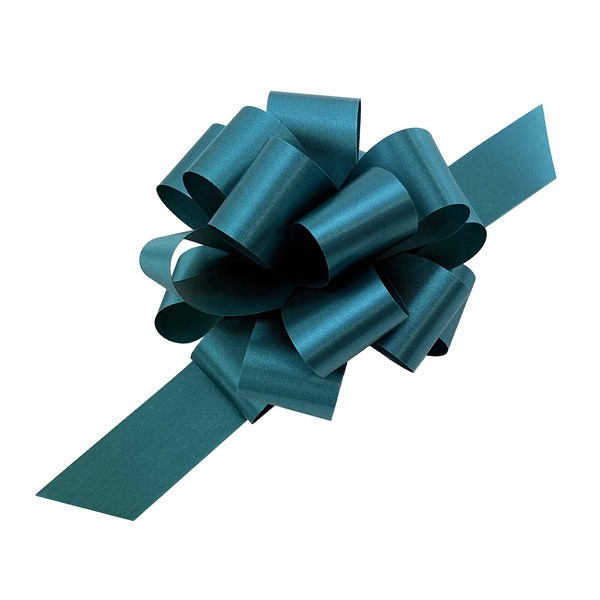 Teal Decorative Gift Pull Bows - 5" Wide, Set of 10, Wreath, Easter, Spring, Summer, Swag, Garland, Gift Basket, Presents, Birthday, Fundraiser, Classroom, Office, Decoration, Christmas