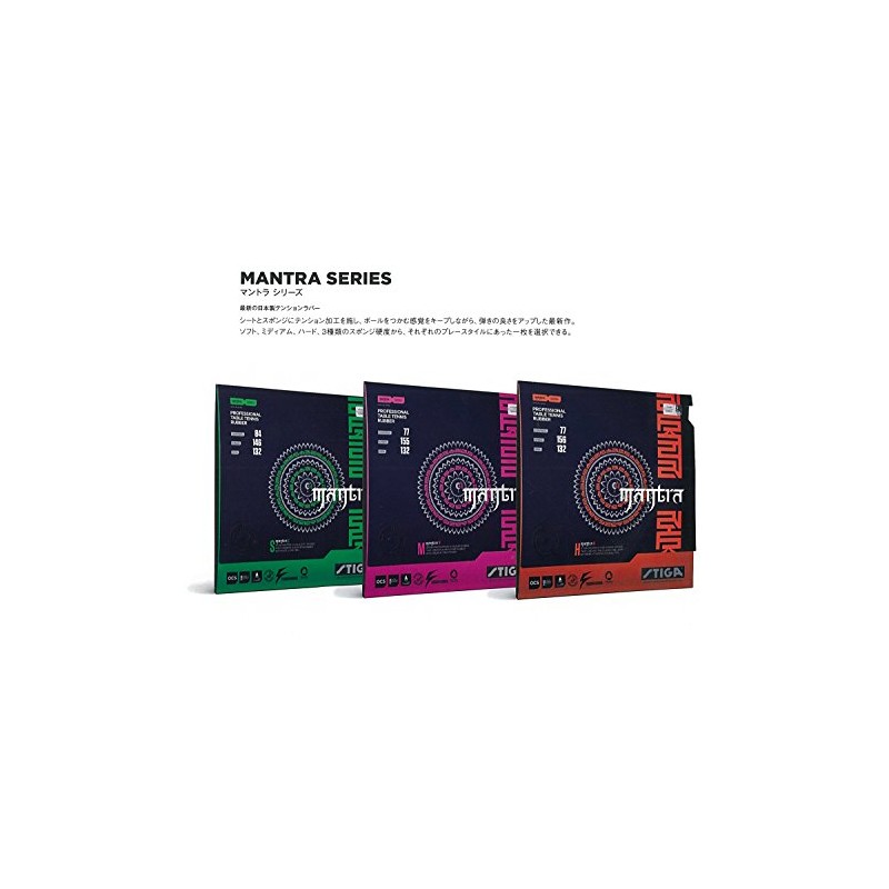 STIGA 1708-1705-19 Table Tennis Rubber, Tension Type, Soft Mantra, H,
