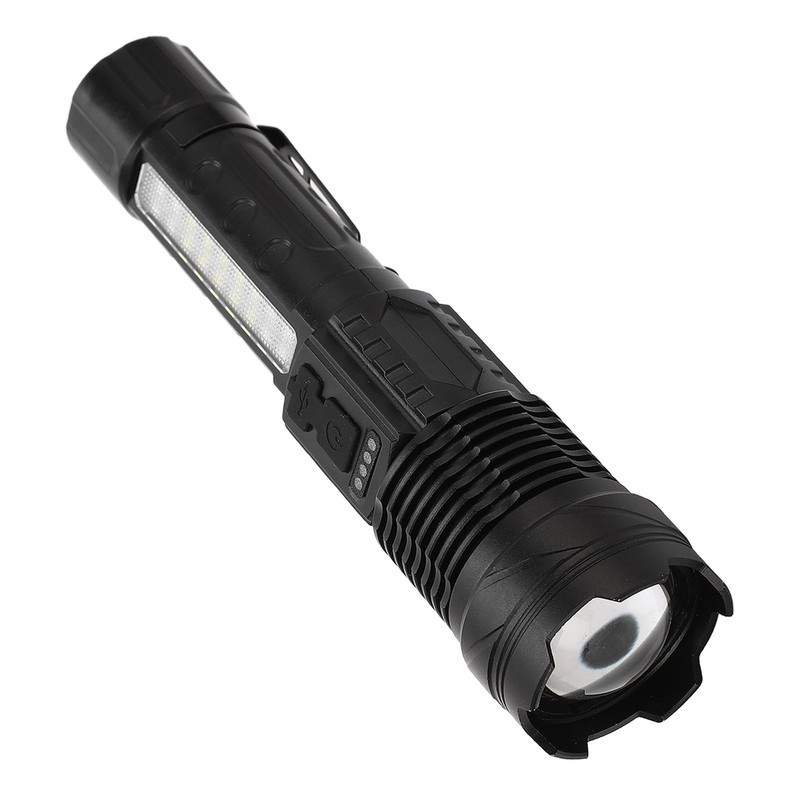 LED Bright Flashlight COB Work Light USB Rechargeable IPX4 Outdoor