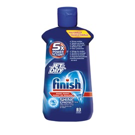 Finish Jet Dry Dishwasher Rinse Aid for Shinier and Dryer dishes, Spot prevention, 250 ml