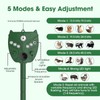 2 Pack NAVISOVL Solar Ultrasonic Animal Repellent Outdoor Cat, Squirrel,