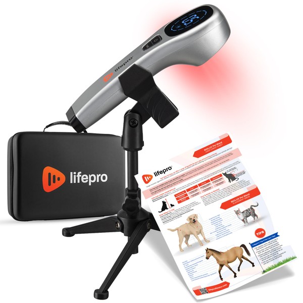 LifePro Red Light Therapy Device - Portable Near Infrared Light Therapy for Body and Dogs, Cats & Pets - Utilizes Triple Led Light 650nm & 670nm Wavelength - Red Light Therapy for Body Muscle & Skin