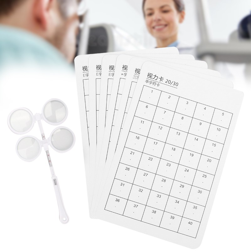 Optical Flipper Adjustable Optometry Plastic Flip 6pcs with Visual Card