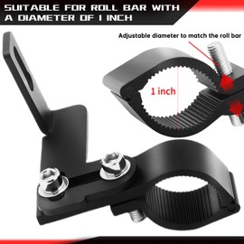 PLUSBEAM 2PCS Motorcycle Fork Indicator Brackets, Motorcycle Turn Signal Kit Mount and Headlight Bracket Clamp Fit on 1 Inch (Suspension Installation)