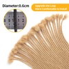 Ainimiu 6-18 Inch Dreadlock Extensions Human Hair 0.6cm Thin Loc
