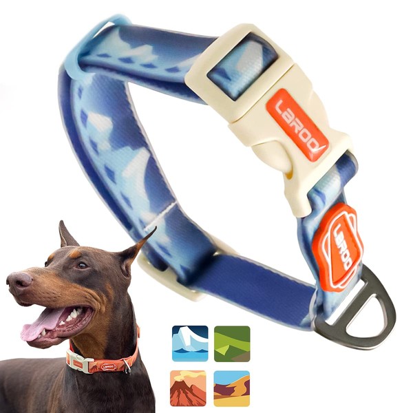 LaRoo Dog Collar Waterproof, Tensile Strength Adjustable Soft Comfort Durable