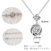 KIMIEVOL Women's Necklace, Zirconia, Rose Motif, 925 Silver, Jewelry, Gift