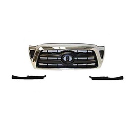 Bundle For 2005-2011 TACOMA GRILLE W/CHROME FRAME LOWER GRILLE FILLER PANEL 3PC TO1088110 TO1089110 TO1200268