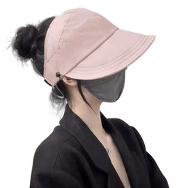 Dunluluoyin UV Protection Hat, Women's Sun Protection Hat, Ultra Lightweight Design, Hanging Buckle, Overwhelming Small Face Effect, Duck Tongue Hat, Breathable, Lightweight, Plain, Small Face Hat,