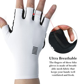 YKYWBIKE Cycling Gloves-Breathable Bike Gloves,Half Finger Padded Sport Gloves,Anti-Slip Biking Gloves,Shock-Absorbing MTB Bicycle Gloves for Men Women