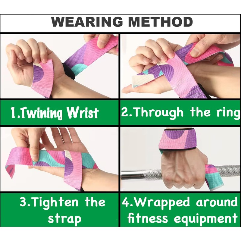 Lifting Wrist Straps for Weightlifting, Bodybuilding, Strength Training, Deadlifts &