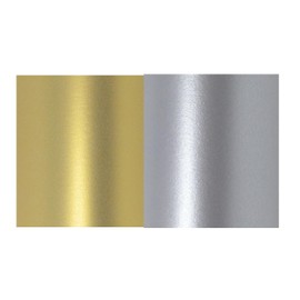 Syntego A4 Real Silver & Real Gold Pearlescent Double Sided Paper Suitable for Inkjet and Laser Printers - 10 of 20 Sheets 120gsm (Gold, Silver)