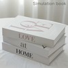 SUQ 3 pieces decorative book box, magnetic opening decorative books,