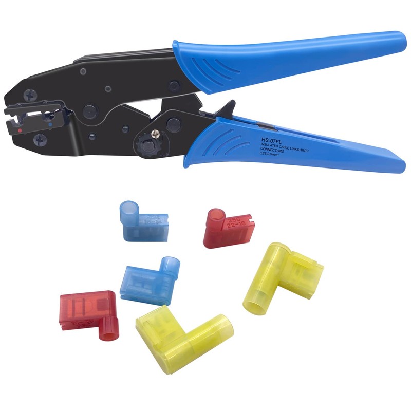 smseace Flag Terminal Crimper AWG 22-14 (0.5-2.5mm²) Electrical Crimping Tool