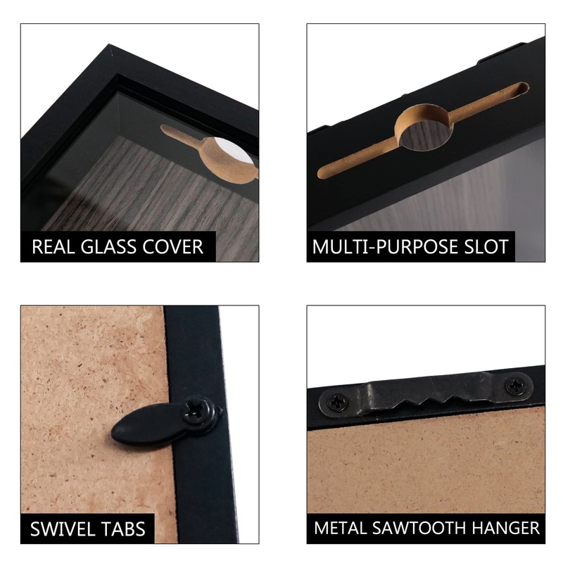 FramePro Travel Shadow Box Black 11x14 Top Loading Display Case