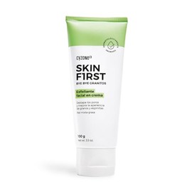 Cyzone – Exfoliante Facial Bye Bye Granitos Skin First 50 ml, Exfoliación Suave, Destapa Poros, Reduce Puntos Negros, Controla Grasa y Brillo, Gel Veg
