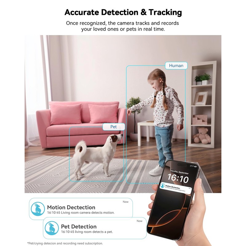 blurams Security Camera 4K, Indoor Pet Camera, Dog Cameras with