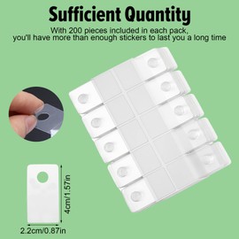 Mabor 200Pcs Paper Hole Reinforcement Stickers, Hole Protectors for Paper, Sturdy Ring Binder Stickers Clear Self-Adhesive Labels for Ring Binder Bill Photos Postcards Document