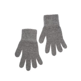 KNITAS Knitted Wool Finger Gloves for Baby Children I Warm Double Layer Winter Gloves for Boys and Girls 1-2 Years I Comfortable Soft Gloves, gray