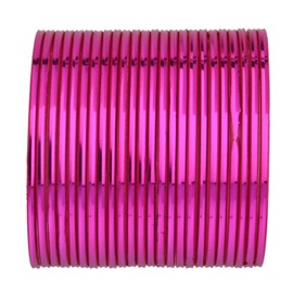 Efulgenz Indian Wedding Bangles Set Glossy Magenta Bangles Bollywood Plain Metal Bangle Bracelets Bridal Bangle Set for Women