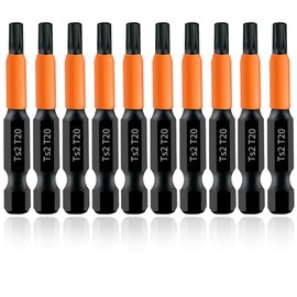 Glamifyr 10 Stück Torx Bit Schrauber Bit Set, Torx 50mm Länge 1/4" Sechskantschaft, Schraubendreher Set T20-Sortiment, mit Spender-Box