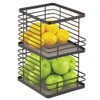 mDesign Stacking Wire Baskets Food Organizer Storage Metal Basket with
